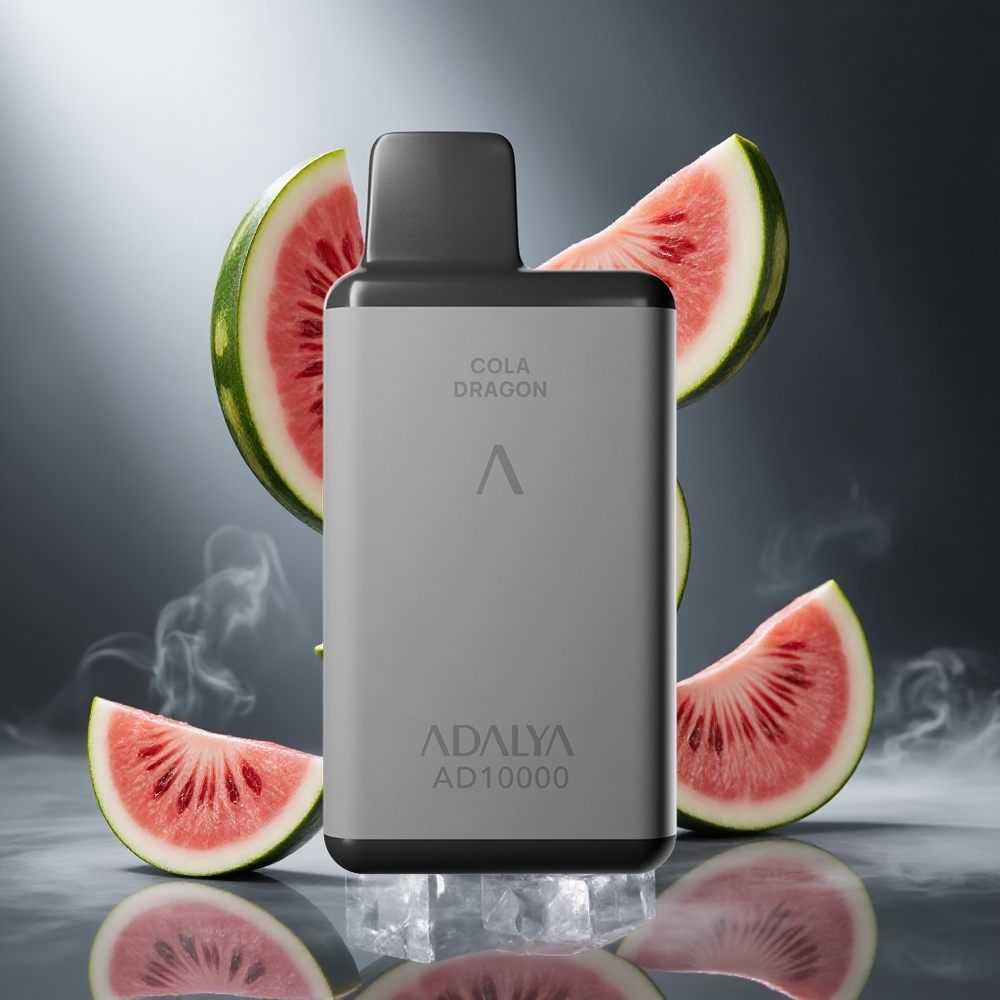 Arbuz Lód Adalya AD 10000 Zaciągnięć Poland wholesale Szary kosmiczny 14 ml