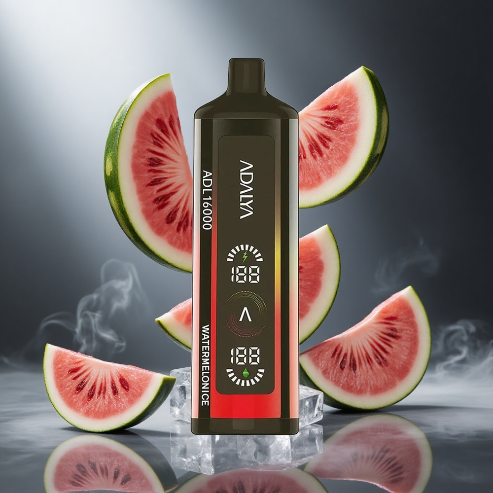 Arbuz Lód Adalya ADL 16000 PRO Zaciągnięć Jednorazowy Vape 16 000 zaciągnięć Poland wholesale Cyfrowy ekran