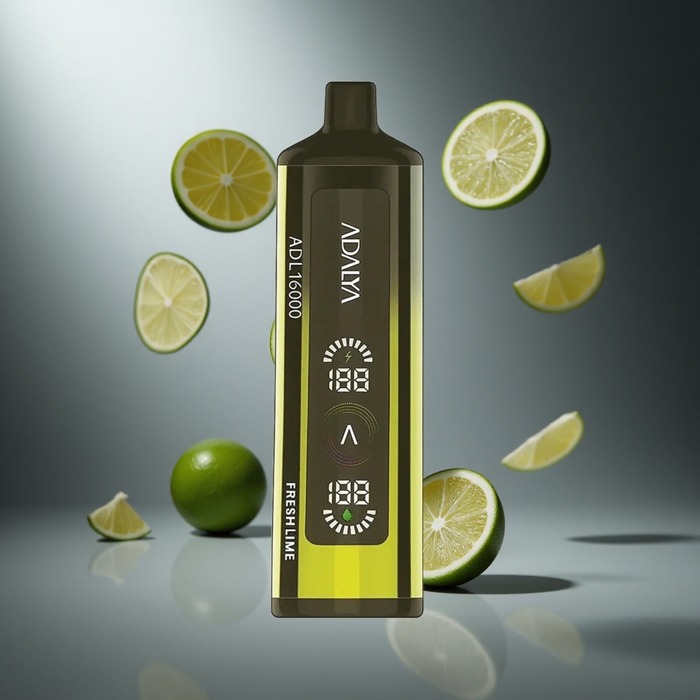 Świeża Limonka Adalya ADL 16000 PRO Zaciągnięć 16 000 zgrzewek Poland wholesale Cyfrowy ekran
