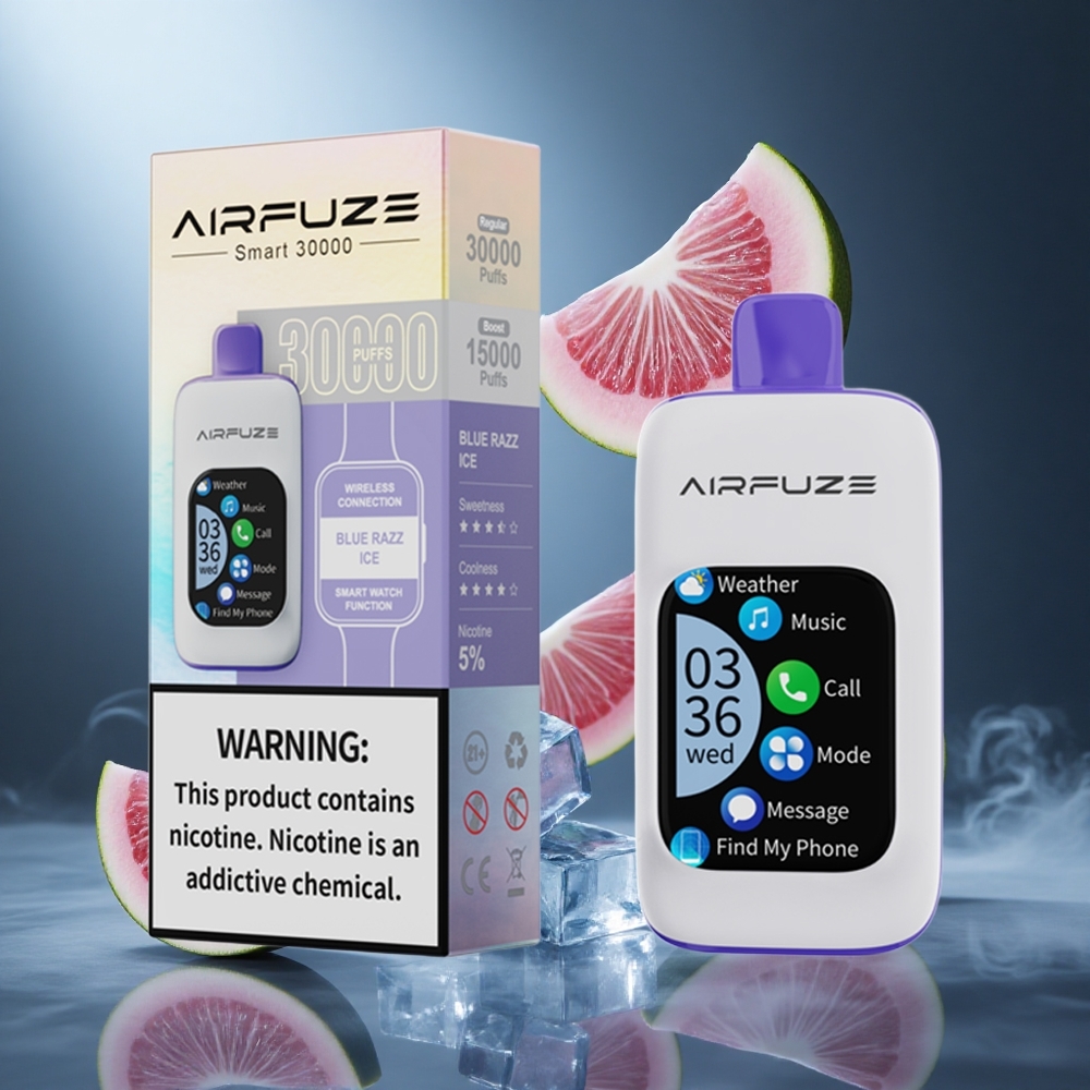 Blue Razz Ice AirFuze Smart 30000 Zaciągnięć (Do 30000 Zaciągnięć) Jednorazowy Vape Poland wholesale 2.01