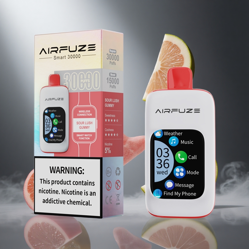 Kwiatowa Guma AirFuze Smart 30000 Zaciągnięć Poland wholesale Wyświetlacz 2,01