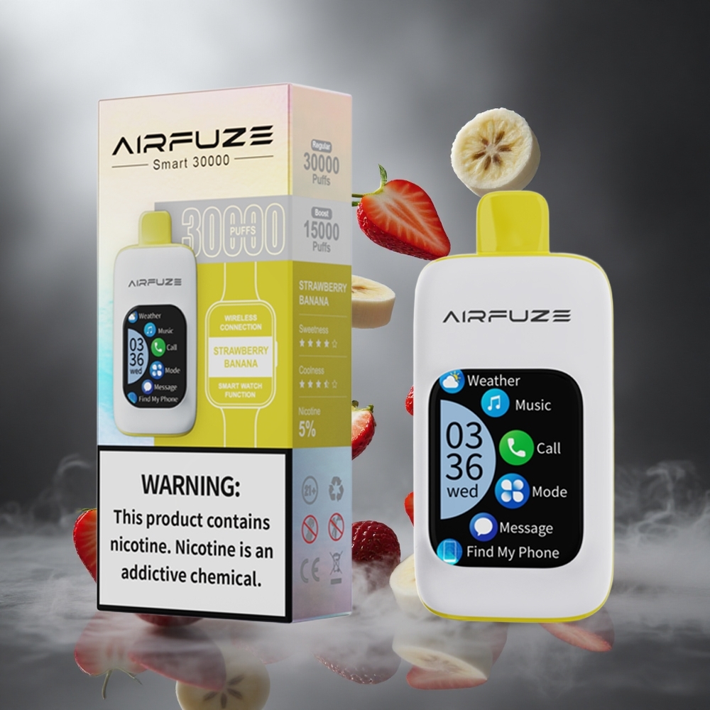 Truskawka Bananowa AirFuze Smart 30000 Zaciągnięć Poland wholesale Wyświetlacz 2.01”TFT dotykowy