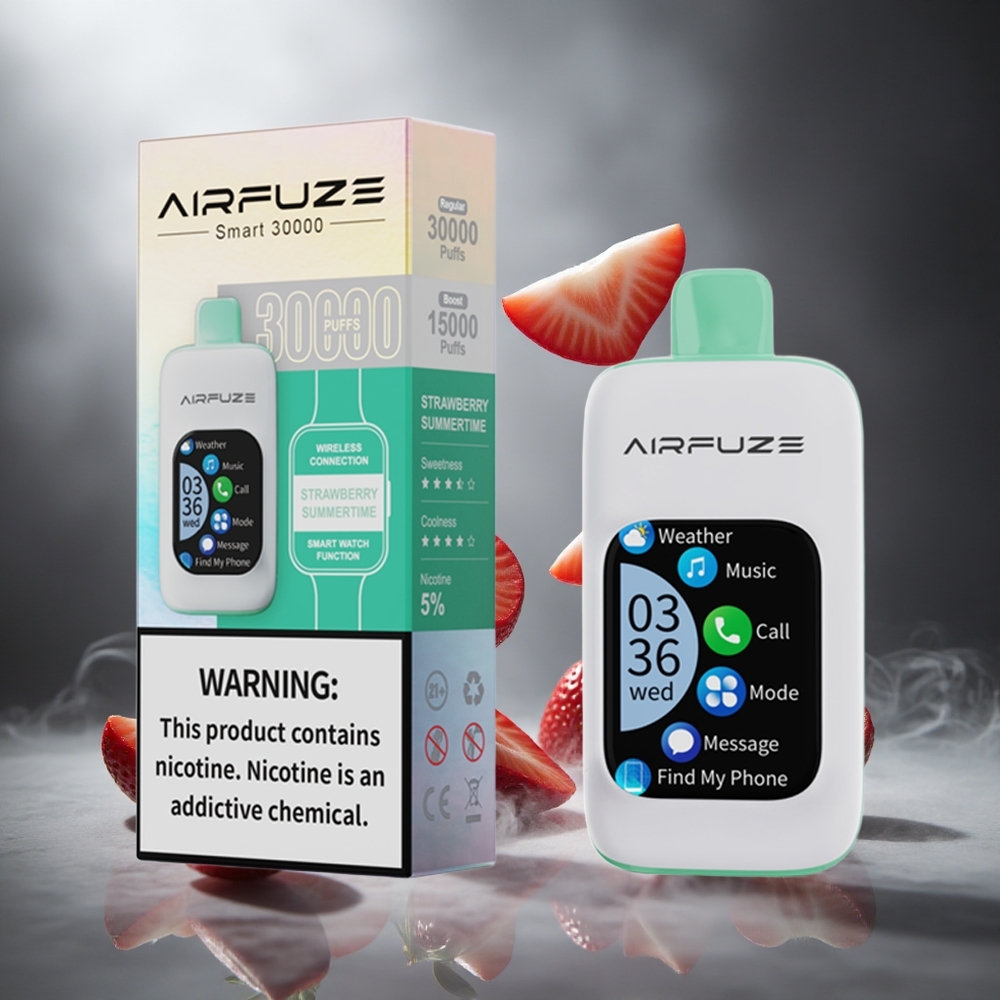 Truskawka Letni Czas AirFuze Smart 30000 Zaciągnięć Poland wholesale Wyświetlacz 2,01