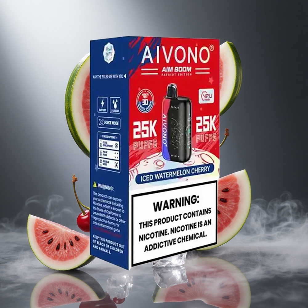 Mrożony Arbuz Wiśnia Aivono AIM BOOM 25000 Zaciągnięć Poland wholesale 28ml Pojemność Płynu