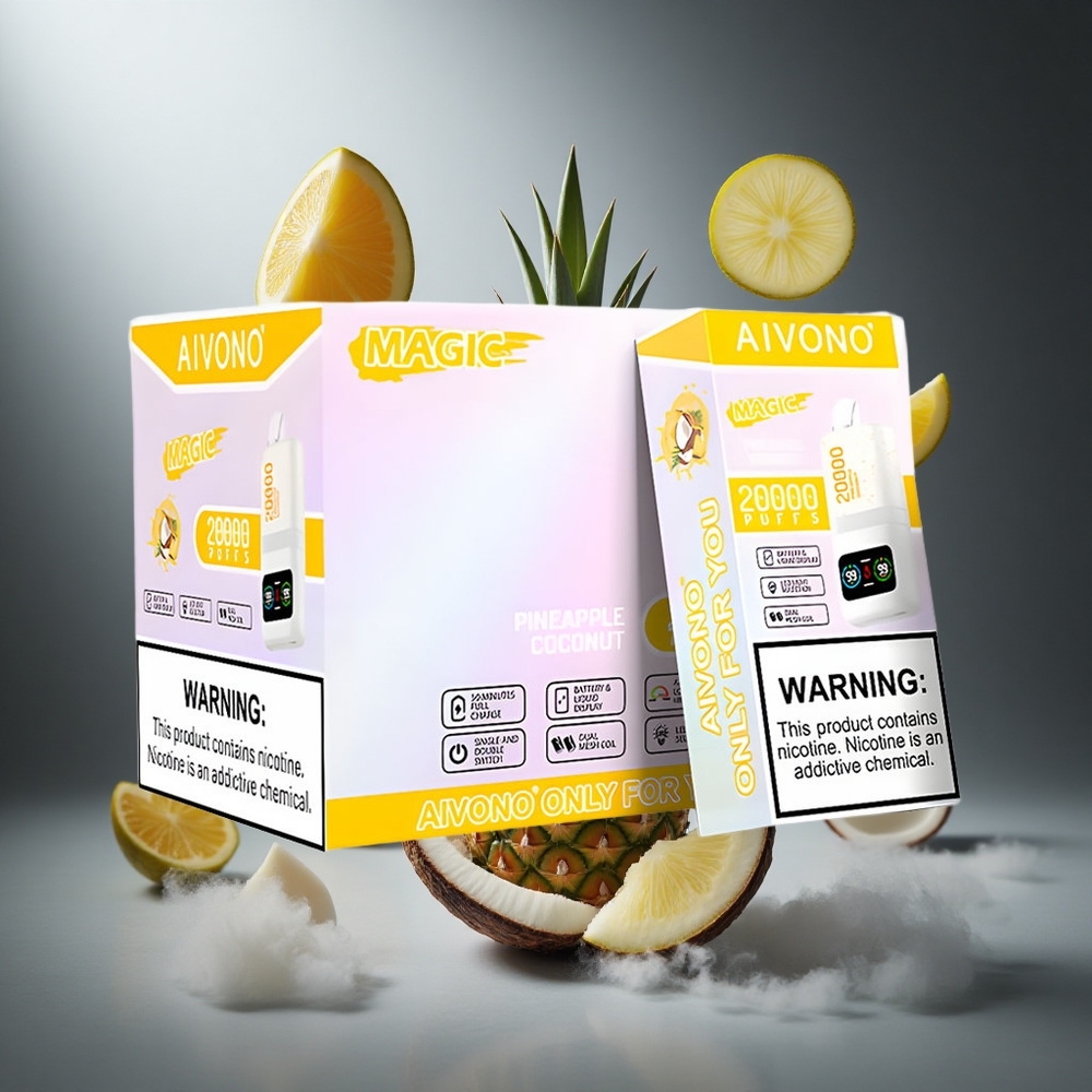 Ananas-Kokos Aivono AIM MAGIC 20000 Zaciągnięć Poland wholesale Dual Mesh Coils LCD