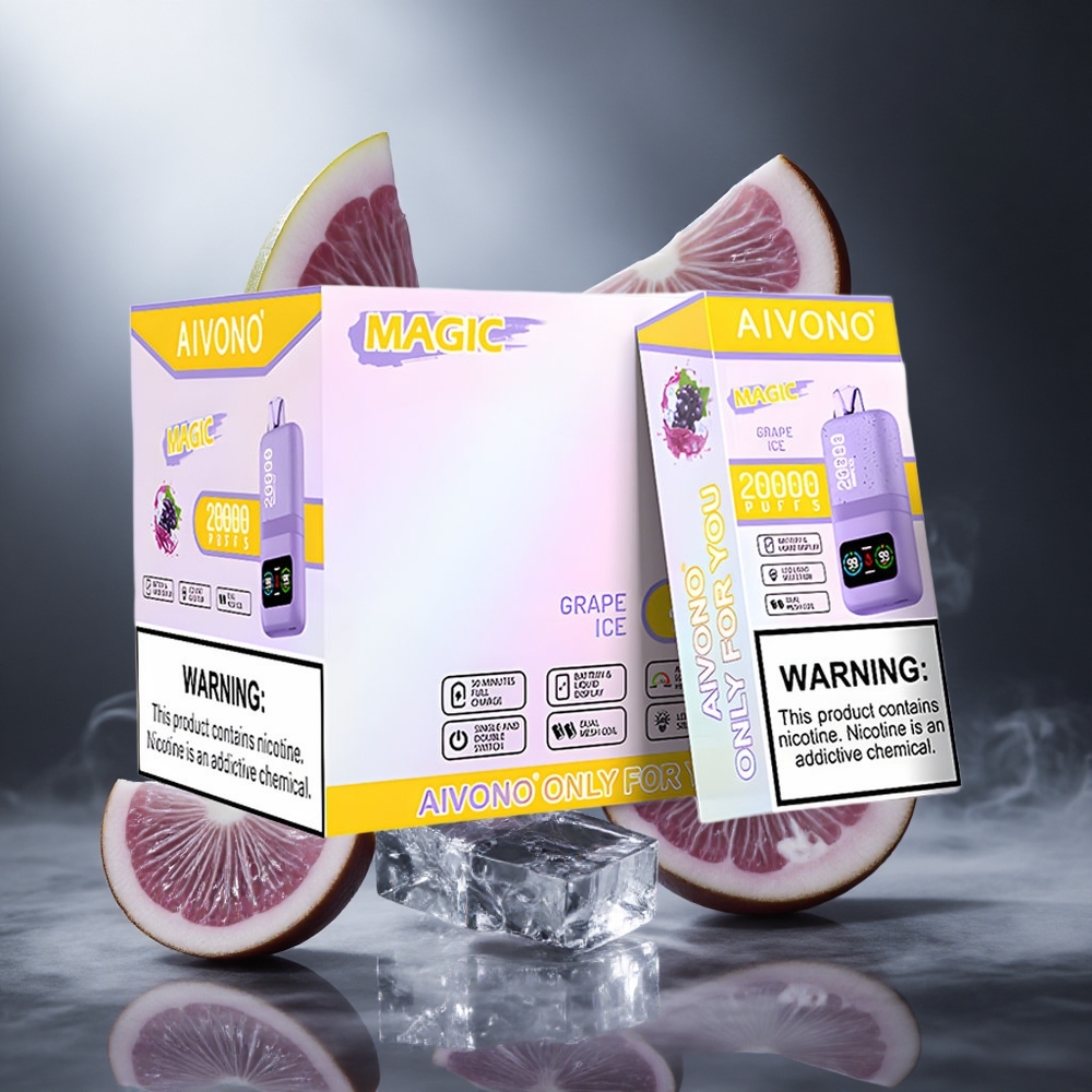 Winogronowy Lód Aivono AIM MAGIC 20000 Zaciągnięć Poland wholesale Dual Mesh Coils LCD