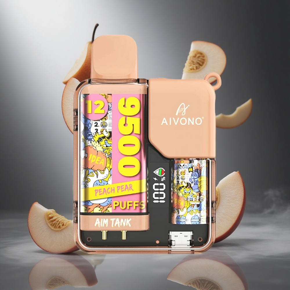 Brzoskwinia Gruszka Aivono AIM-TANK 9500 Zaciągnięć Poland wholesale 18ml Pojemność Płynu 650mAh Bateria