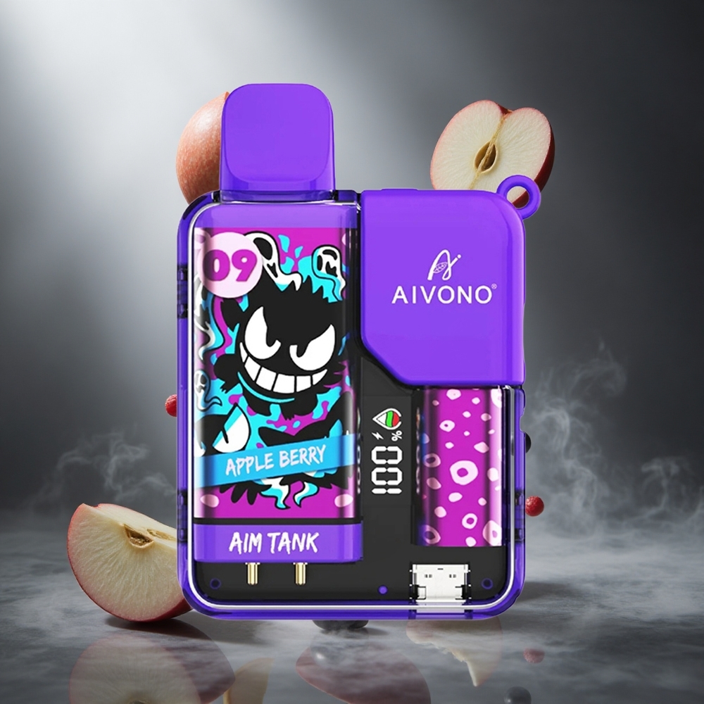 Jabłko-Jagoda Aivono AIM-TANK 9500 Zaciągnięć Poland wholesale 18ml Pojemność Płynu 650mAh Bateria