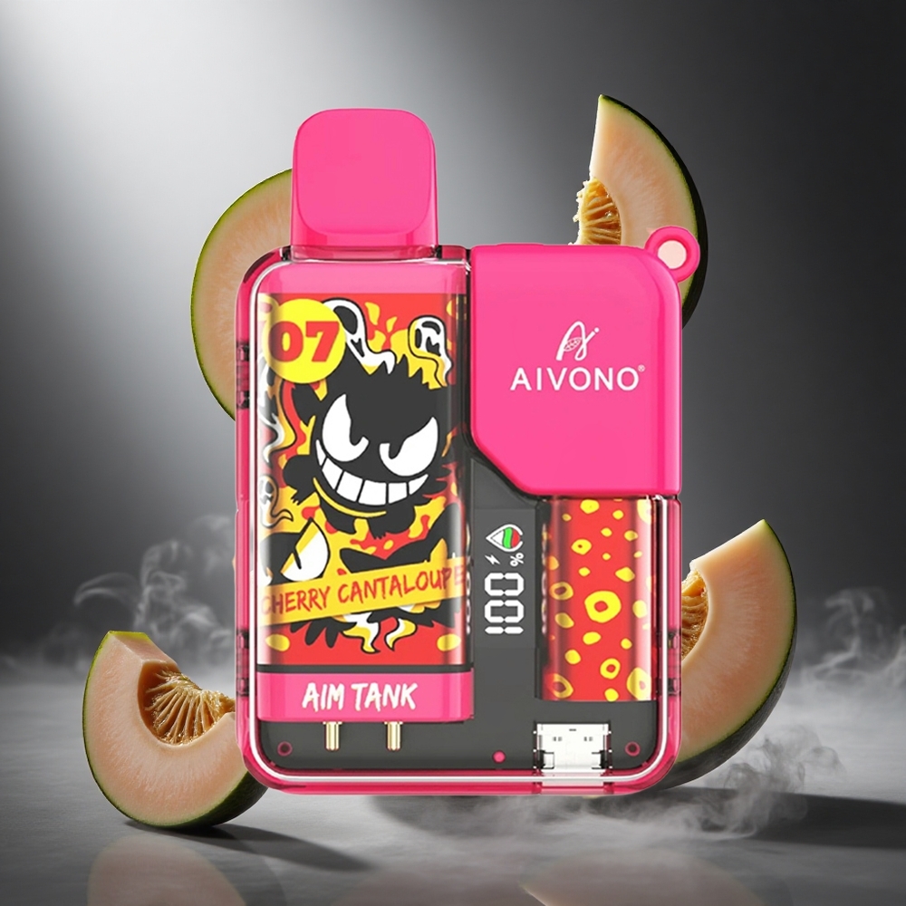 Wiśnia-Kantalupa Aivono AIM-TANK 9500 Zaciągnięć 18ml Pojemność Poland wholesale LCD Ekran
