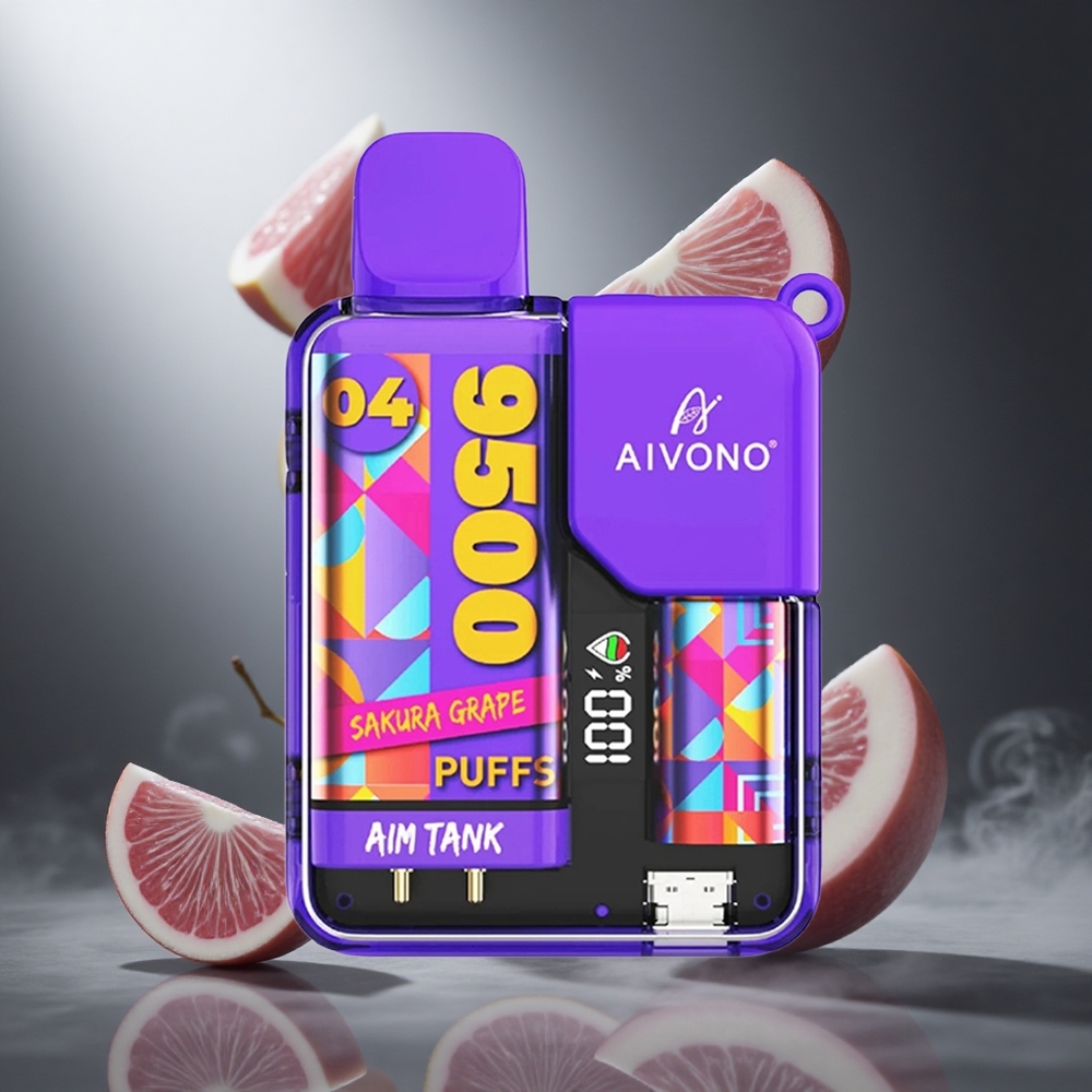 Wiśnia Winogrono Aivono AIM-TANK 9500 Zaciągnięć Poland wholesale 18ml Pojemność 650mAh Bateria