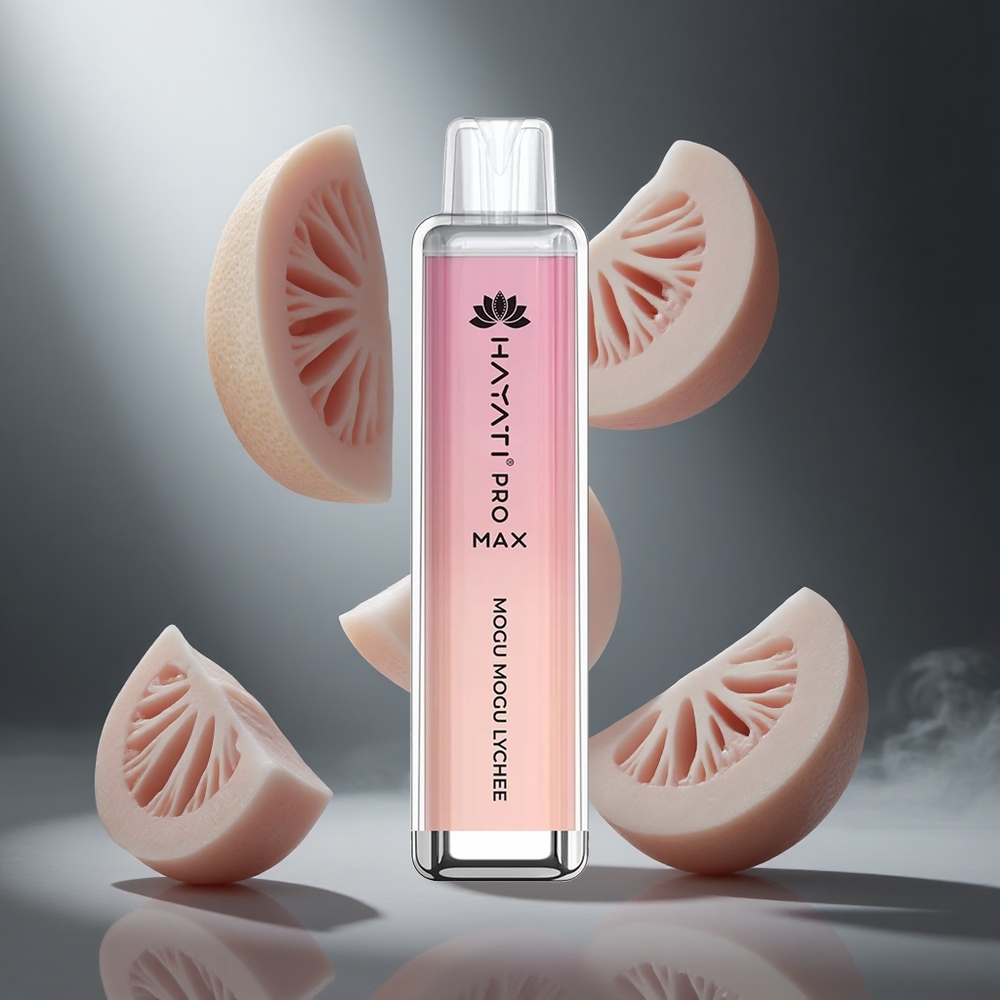 Liczi Mogu Mogu Hayati Pro Max 4000 Puffs Poland wholesale Dual 1.1 Ohm Mesh Coil, LED podświetlenie