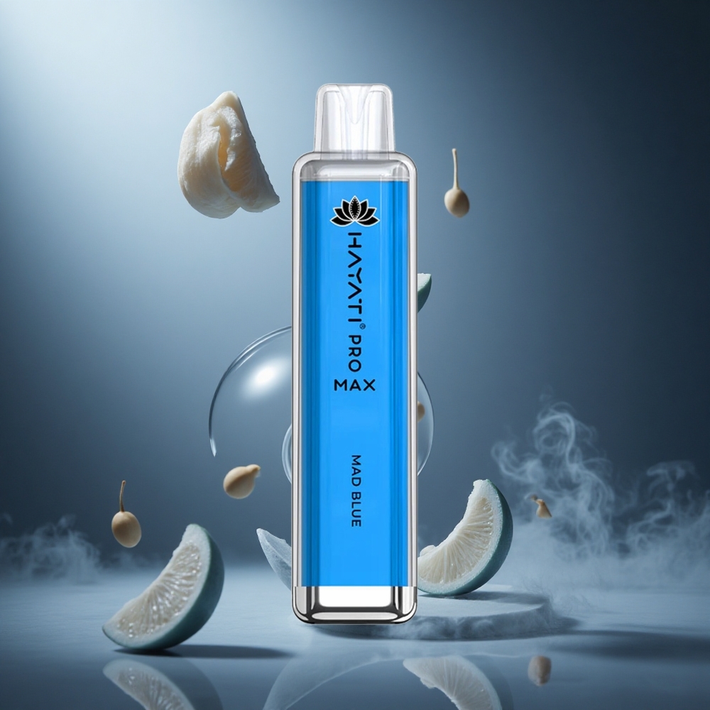 Mad Blue Hayati Pro Max 4000 Puffs Poland wholesale Szmaragdowy Wygląd, Dual 1.1 Ohm Mesh Coil