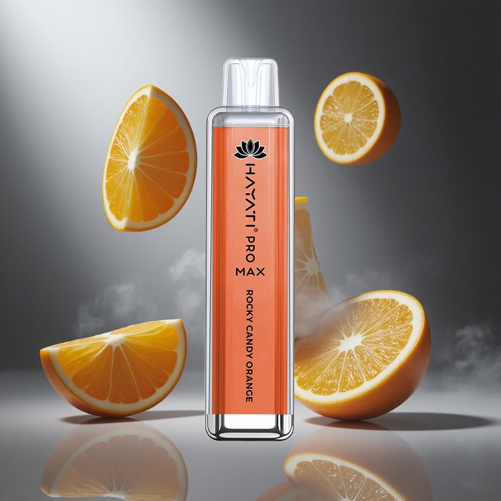 Pomarańczowa Rocky Candy Hayati Pro Max 4000 Puffs Poland wholesale Dual 1.1 Ohm Mesh Coil