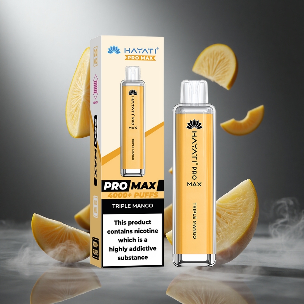 Potrójne Mango Hayati Pro Max 4000 Puffs Poland wholesale z ładowanym akumulatorem i diodą LED