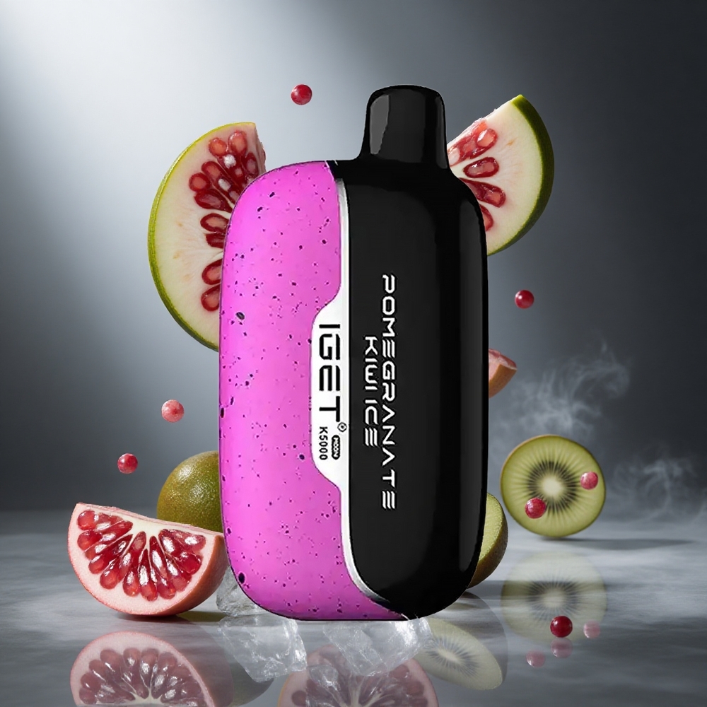 Granat Kiwi Lód IGET Moon K5000 Puffs 5000 zaciągnięć Poland wholesale PC 1.35 Ohm