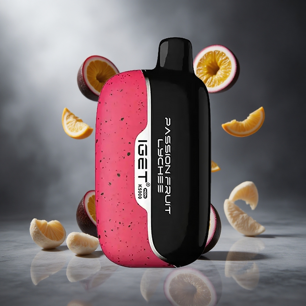 Passion Fruit Lychee IGET Moon K5000 Puffs Poland wholesale Net Weight: 81.5 g Pufy: Do 5000 Puffs