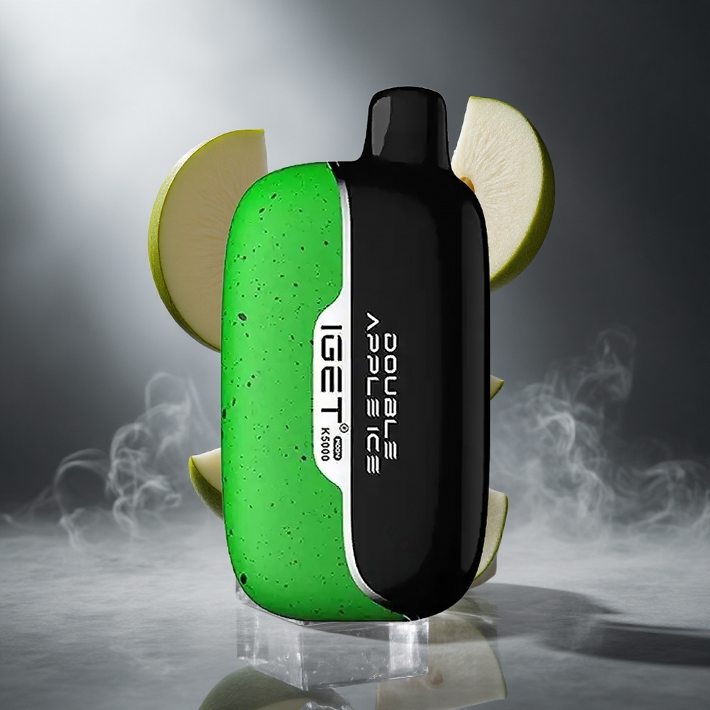 Podwójne Jabłko Lód IGET Moon K5000 do 5000 Zaciągnięć Poland wholesale Mesh Coil 1.35 Ohm