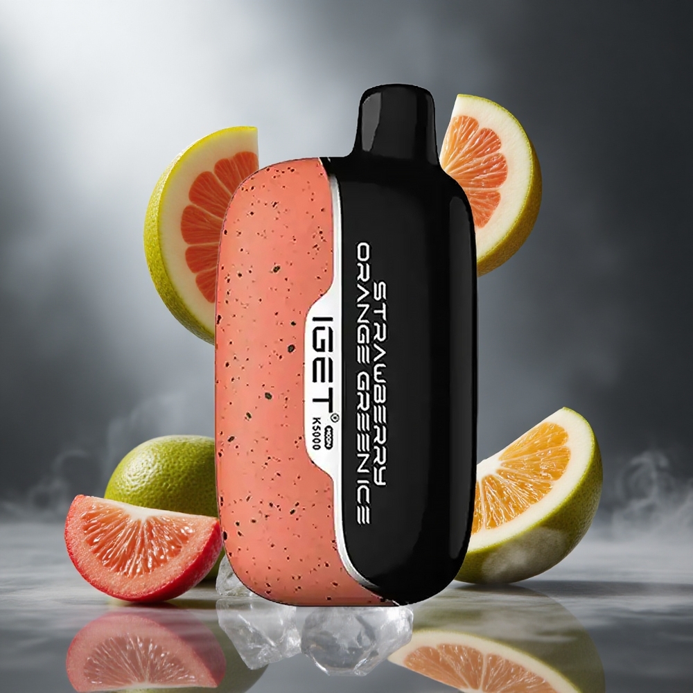 Truskawka Pomarańcza Zielone Lody IGET Moon K5000 Puffs 5000 Zaciągnięć Poland wholesale PC 1.35 Ohm