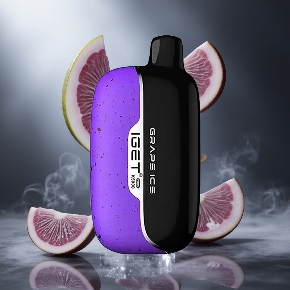 Winogronowy Lód IGET Moon K5000 Puffs 5000 zaciągnięć Poland wholesale PC Mesh Coil 1.35 Ohm