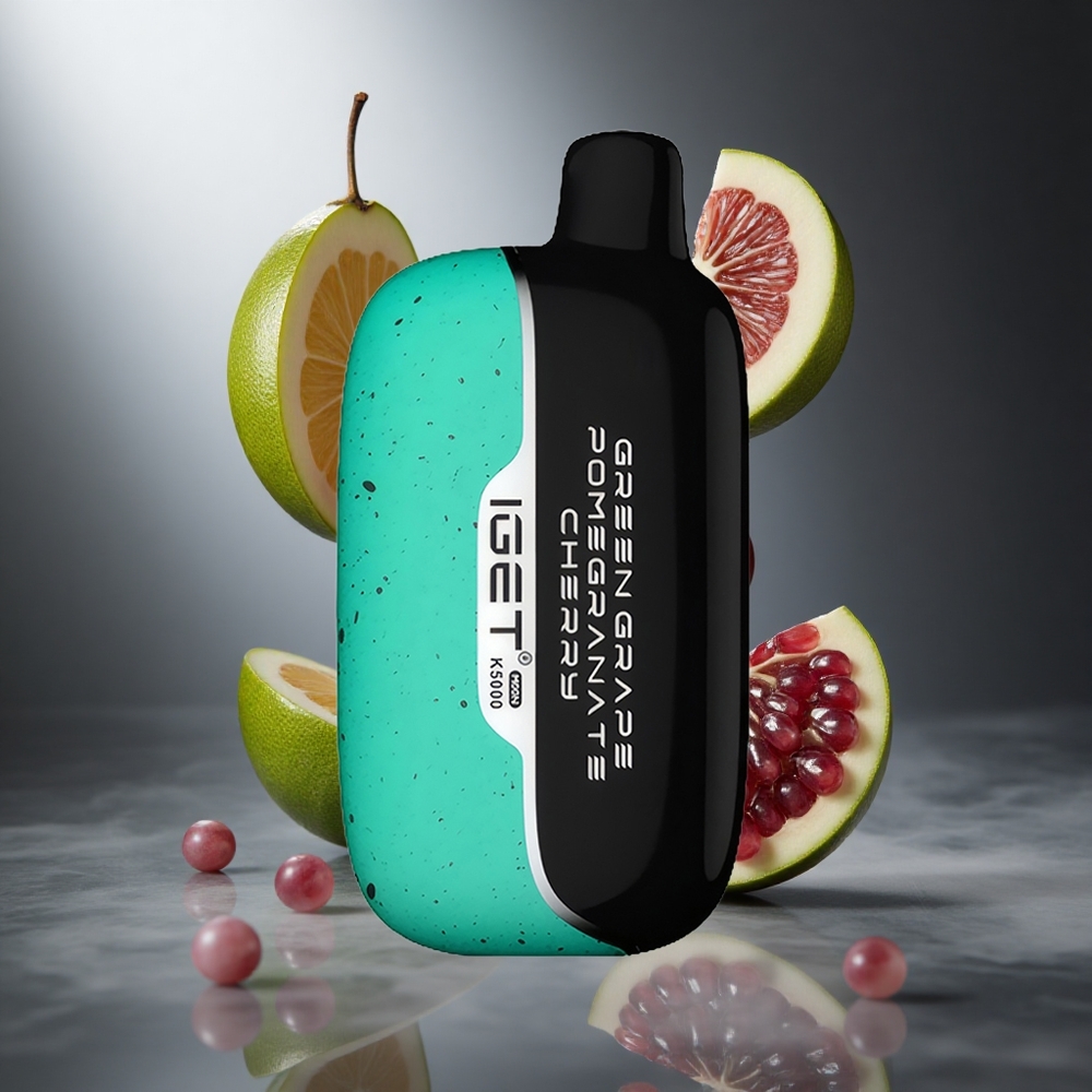 Zielone Winogrono Granat Wiśnia IGET Moon K5000 Puffs (Do 5000 Zaciągnięć) Poland wholesale