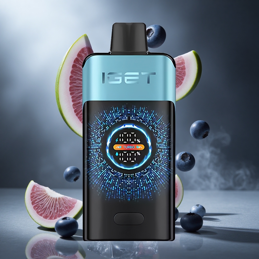 Borówkowy Lód IGET ONE 12000 Puffs Poland wholesale Tryb Regular 12000 Puffs Duży Zakrzywiony Kolorowy Ekran