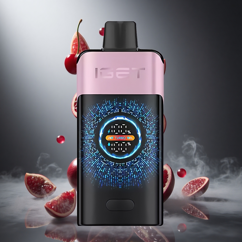 Wiśnia-Granat IGET ONE 12000 Puffs Poland wholesale Ekran Kolorowy Duży Zakrzywiony