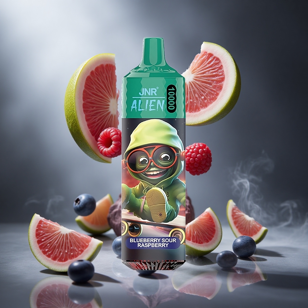 Borówka-Kwaśna Malina JNR Alien 10000 Puffs Poland wholesale 20ml Płyn 850mAh