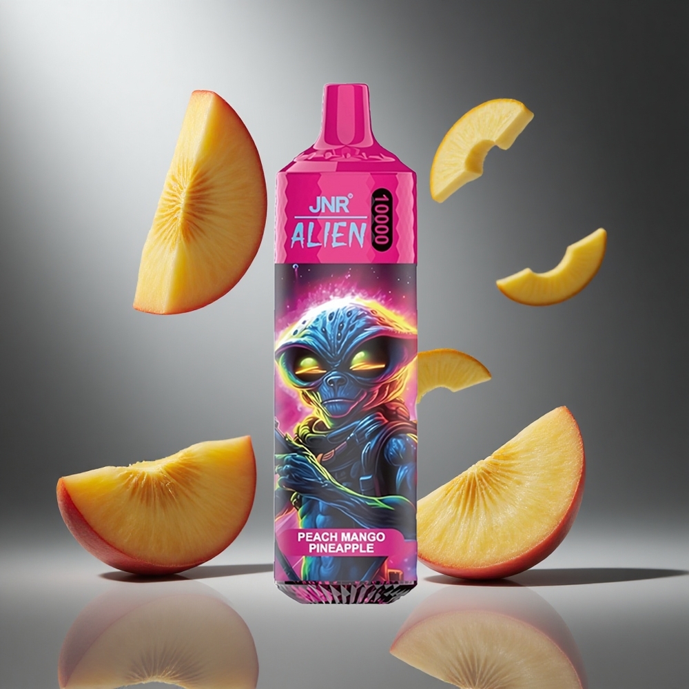 Brzoskwiniowo-mangoowo-ananasowy JNR Alien 10000 Puffs Poland wholesale z 20ml płynu i ładowaniem Type-C
