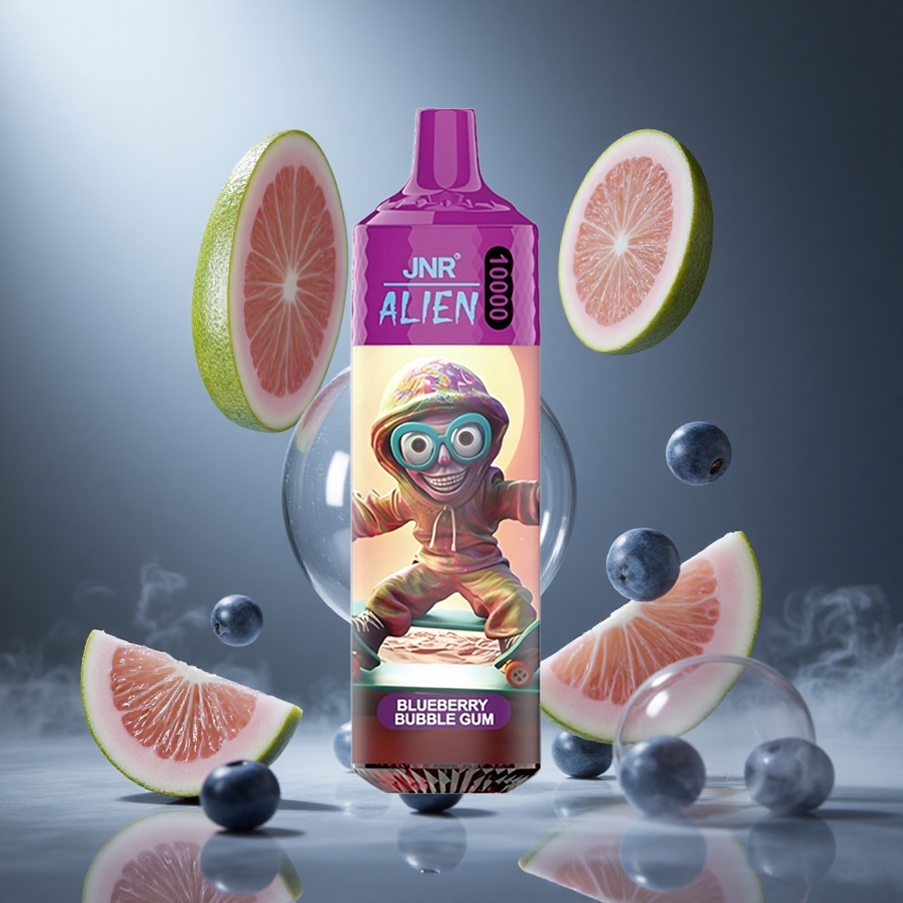 Malinowa Guma Balonowa JNR Alien 10000 Puffs 20ml Płyn Poland wholesale RGB LED