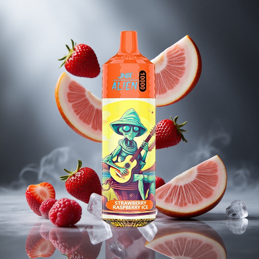 Truskawka Malina Lód JNR Alien 10000 Puffs 20ml Płyn Poland wholesale RGB LED