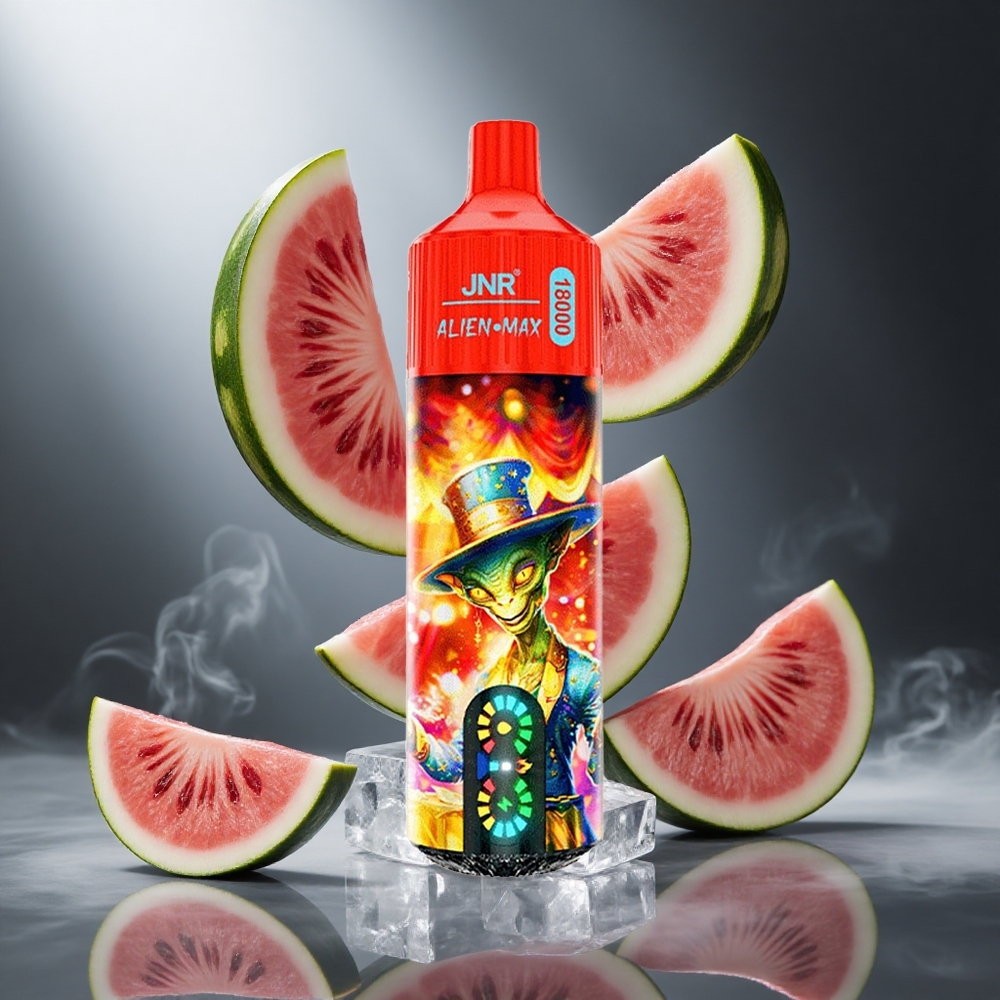 Arbuzowy Lód JNR Alien Max 18000 Puffs Poland wholesale Podwójna siatkowa cewka & Podwójny rdzeń