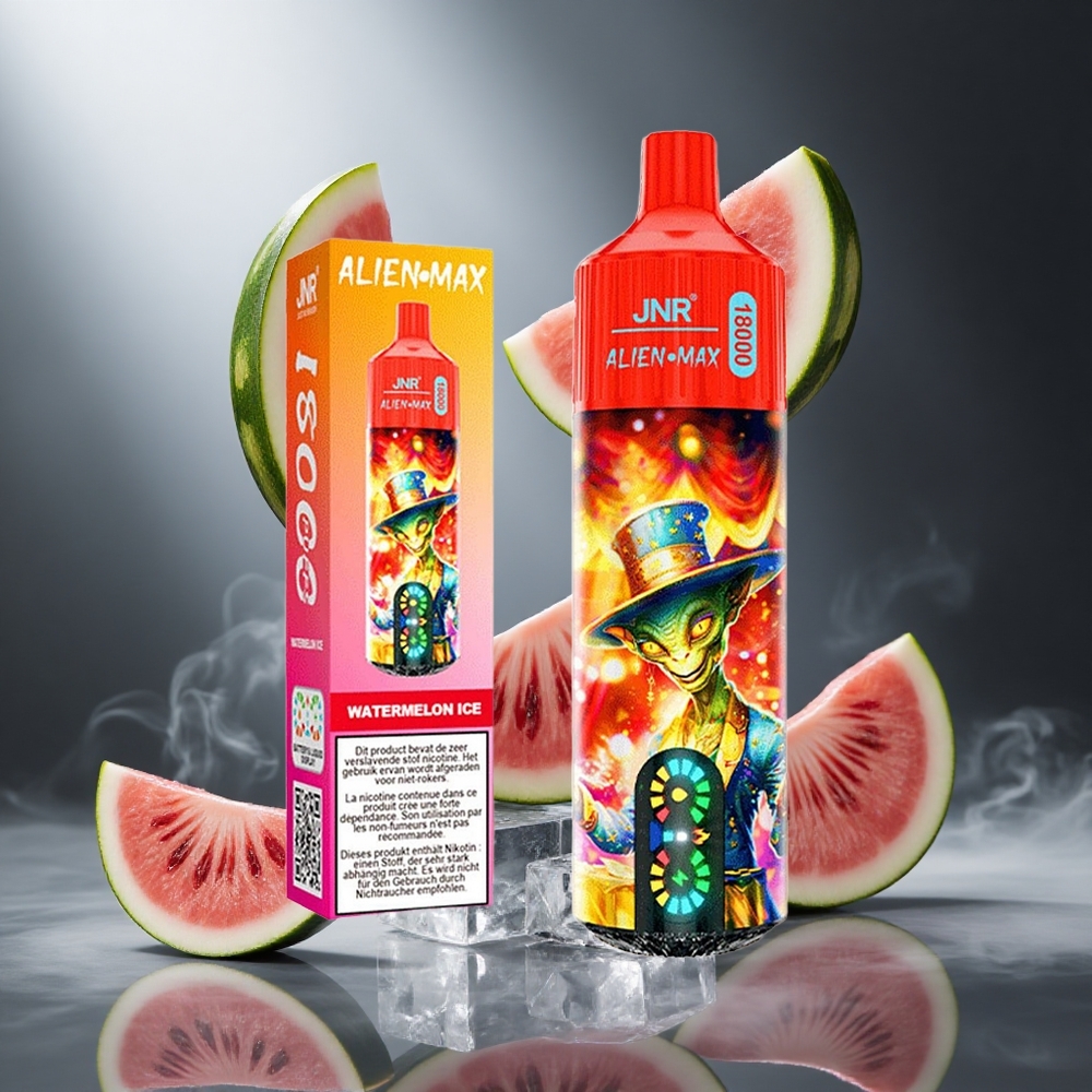 Arbuzowy Lód JNR Alien Max 18000 Puffs Poland wholesale Podwójna siatkowa cewka & Podwójny rdzeń