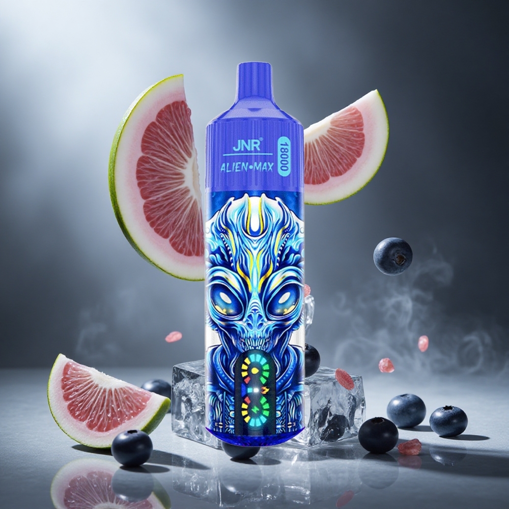 Borówka na Lodzie JNR Alien Max 18000 Puffs Poland wholesale Podwójna Siatkowa Cewka & Podwójny Rdzeń