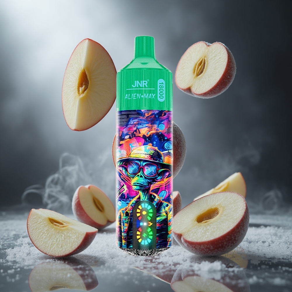 Mroczne Jabłko JNR Alien Max 18000 Puffs Poland wholesale Podwójna Siateczkowa Cewka & Podwójny Rdzeń