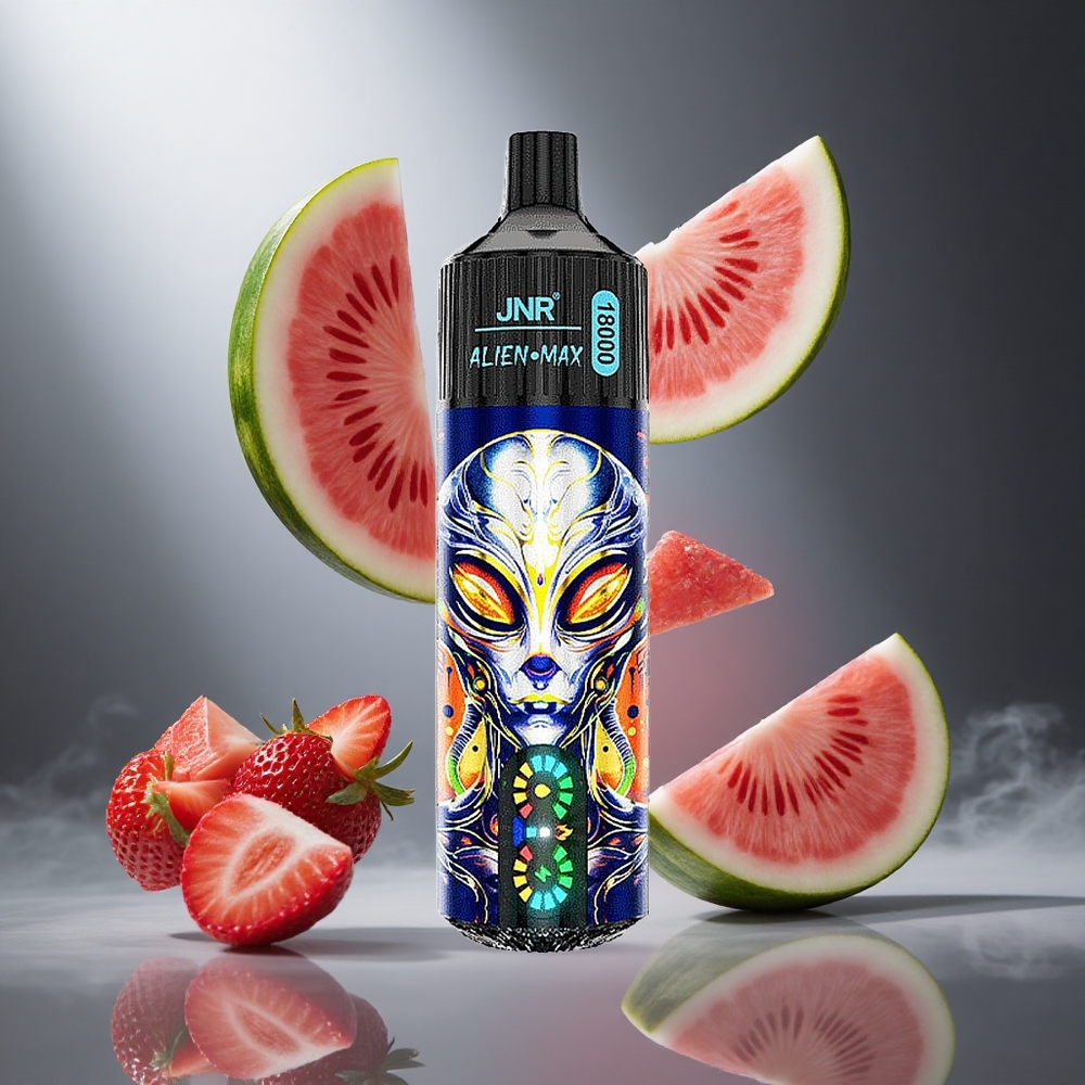 Truskawka Arbuz Bubblegum JNR Alien Max 18000 Puffs Poland wholesale Podwójna Siateczka & Podwójny Rdzeń