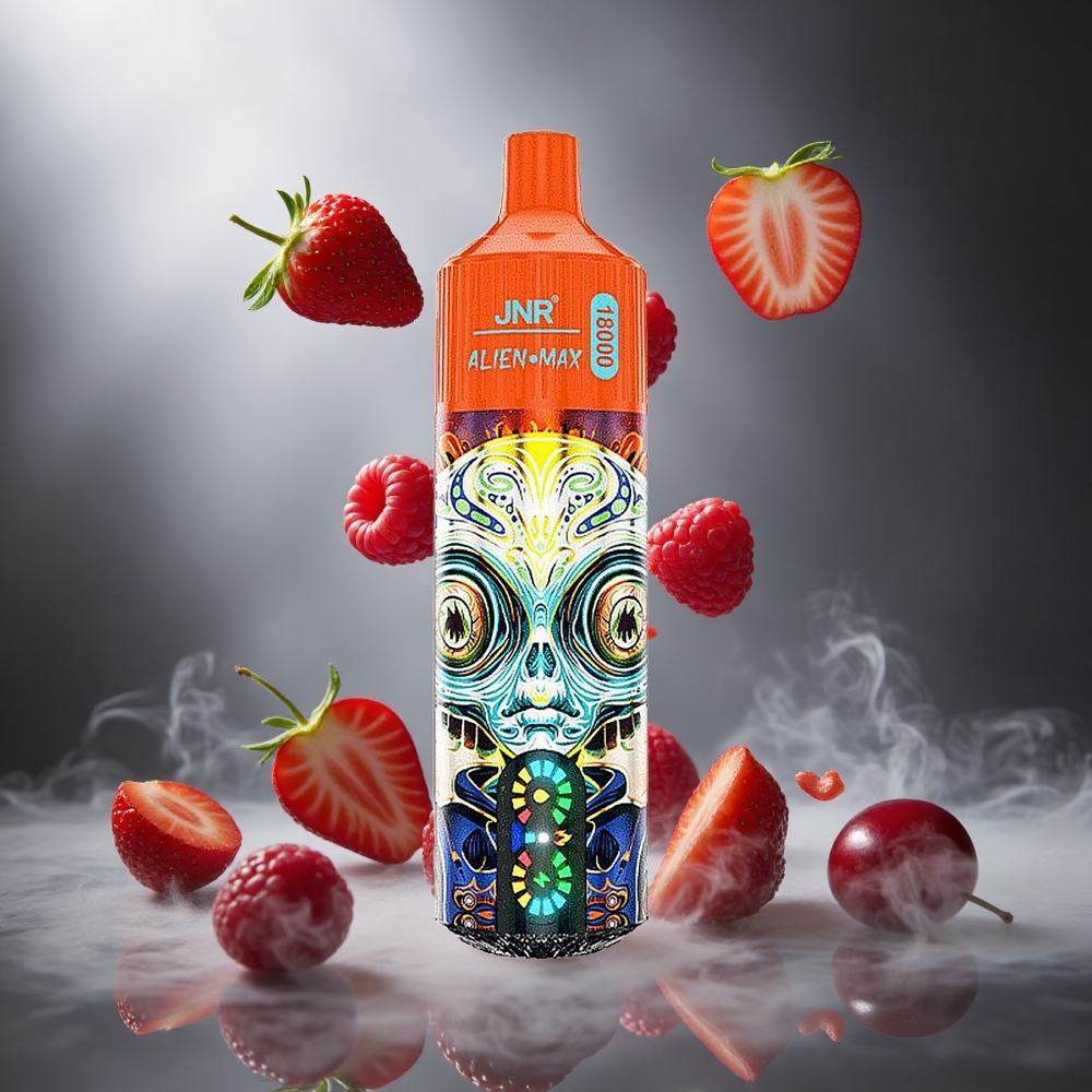 Truskawka Malina Wiśnia JNR Alien Max 18000 Puffs Poland wholesale Podwójna siatkowa cewka & Podwójny rdzeń