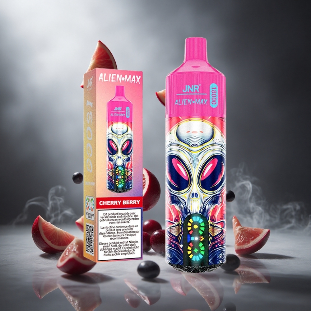 Wiśnia Jagoda JNR Alien Max 18000 Puffs Poland wholesale Podwójna Siatkowa Cewka & Podwójny Rdzeń