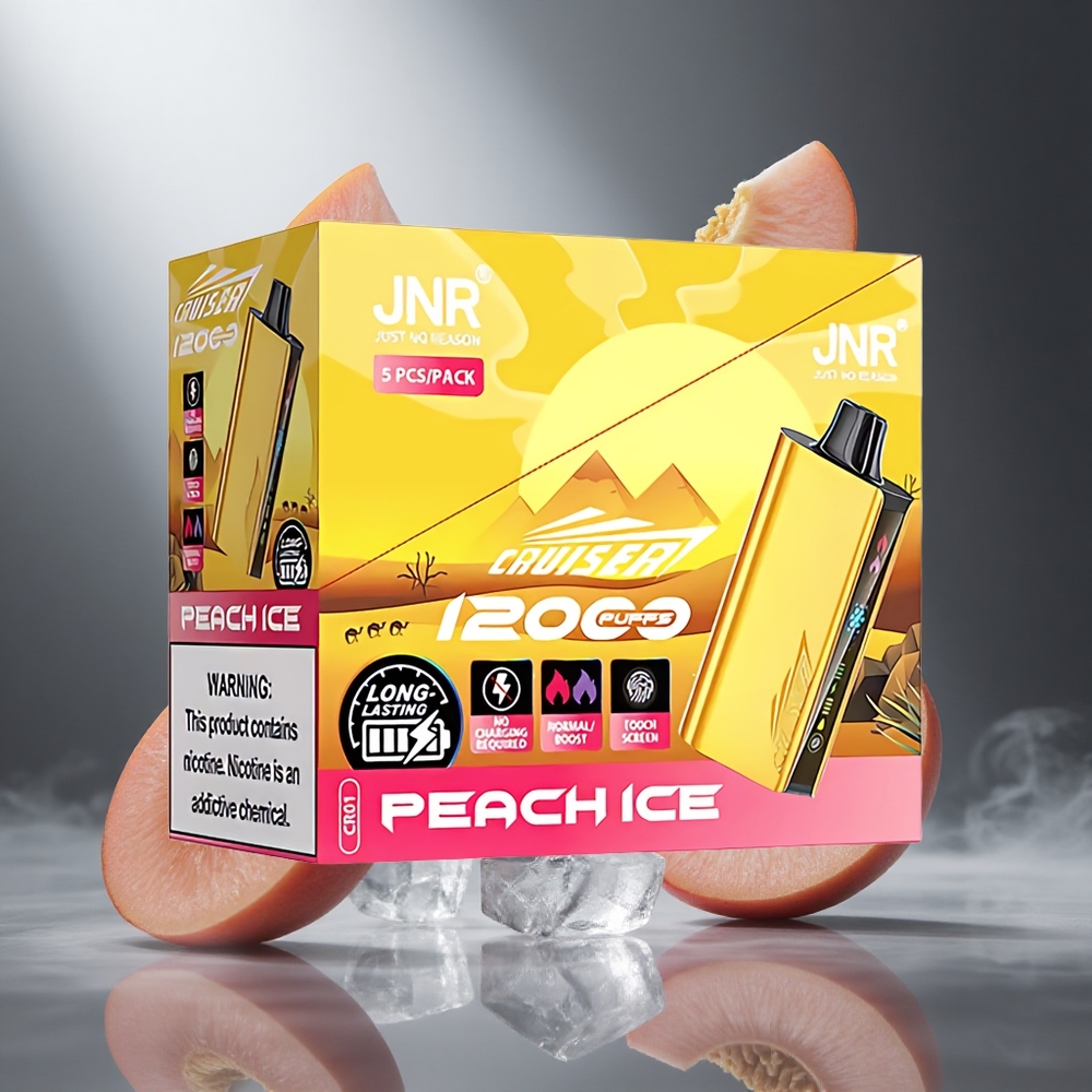 Brzoskwinia Lód JNR Cruiser 12000 Puffs Poland wholesale Bez ładowania 25ml Płyn