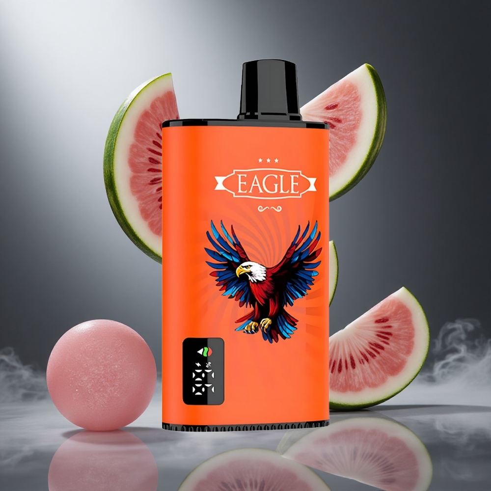 Arbuzowa Guma Balonowa JNR EAGLE Smart 23000 Puffs Poland wholesale Ekran Cyfrowy 1.0ohm Mesh Coil