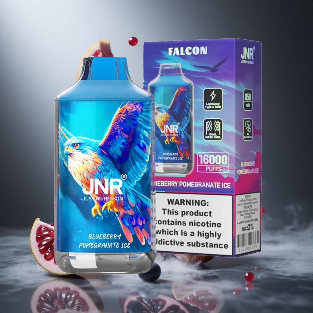 Borówka Granat Lód JNR Falcon 16000 Puffs Poland wholesale Dual Mesh Coil 22ml