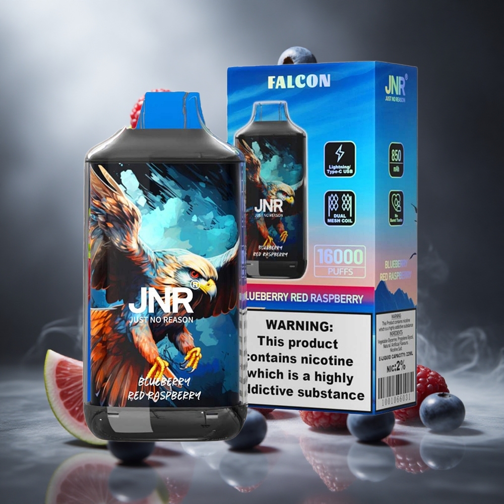 Jagoda Czerwona Malina JNR Falcon 16000 Puffs Poland wholesale 22ml Pojemność E-liquid