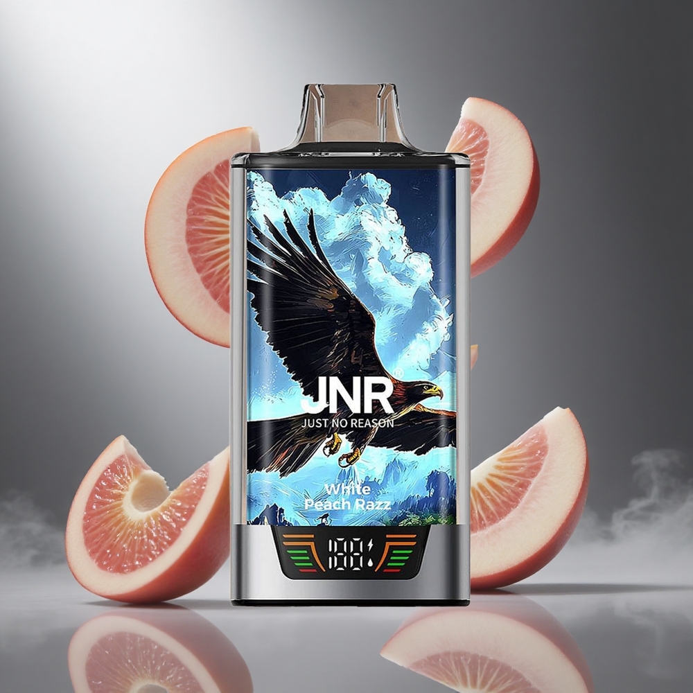 Biała Brzoskwinia Razz JNR Falcon Pro 28000 z 28000 zaciągnięć Poland wholesale Dual Mesh Coil