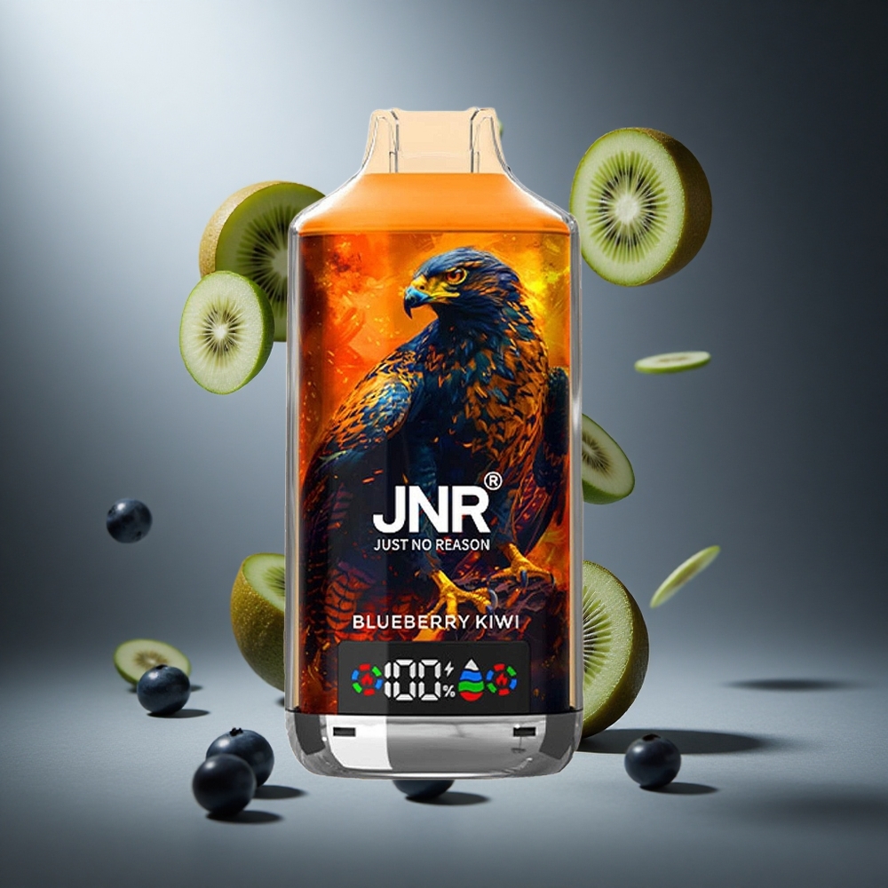 Borówka Kiwi JNR Falcon X 18000 Puffs Poland wholesale Cyfrowy wyświetlacz Typ-C Quick Charge