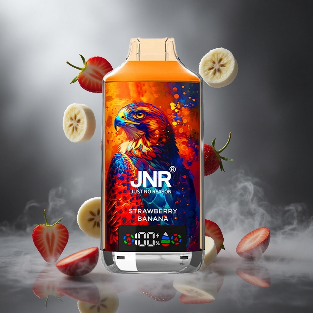 Truskawka Banan JNR Falcon X 18000 Puffs Poland wholesale Cyfrowy Wyświetlacz Typ-C Szybkie Ładowanie