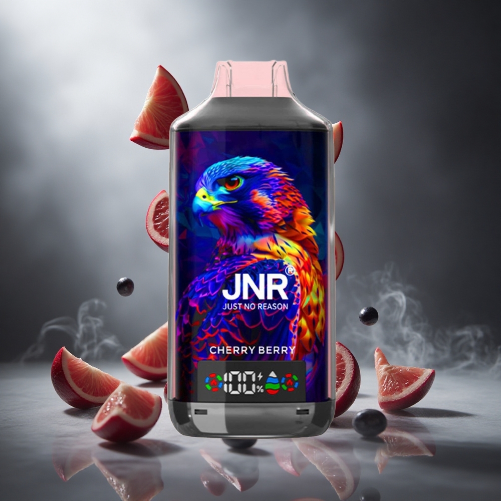 Wiśnia Jagoda JNR Falcon X 18000 Puffs Poland wholesale Wyświetlacz Cyfrowy Ładowanie Type-C