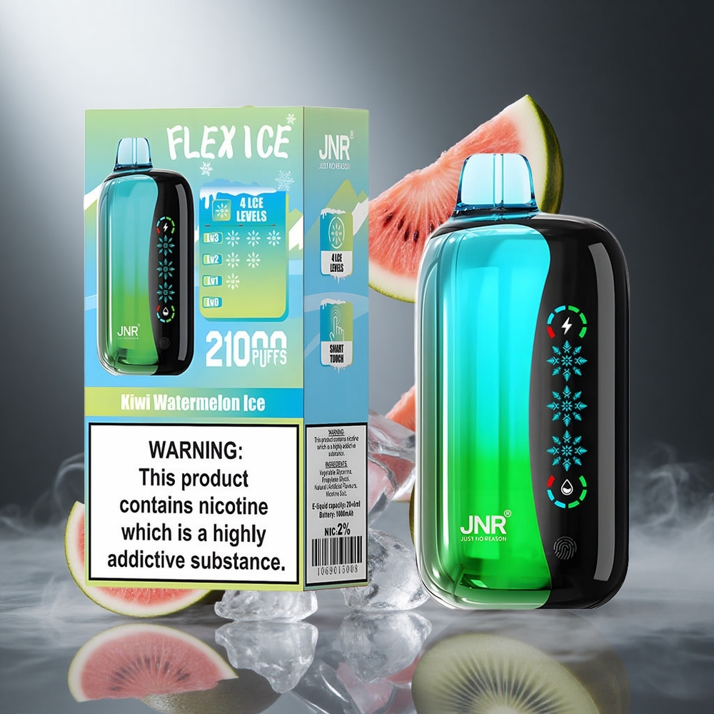 Kiwi Arbuz Lód JNR Flex Ice 21000 Puffs Poland wholesale Ekstrakt 26ml Lod Regulowany