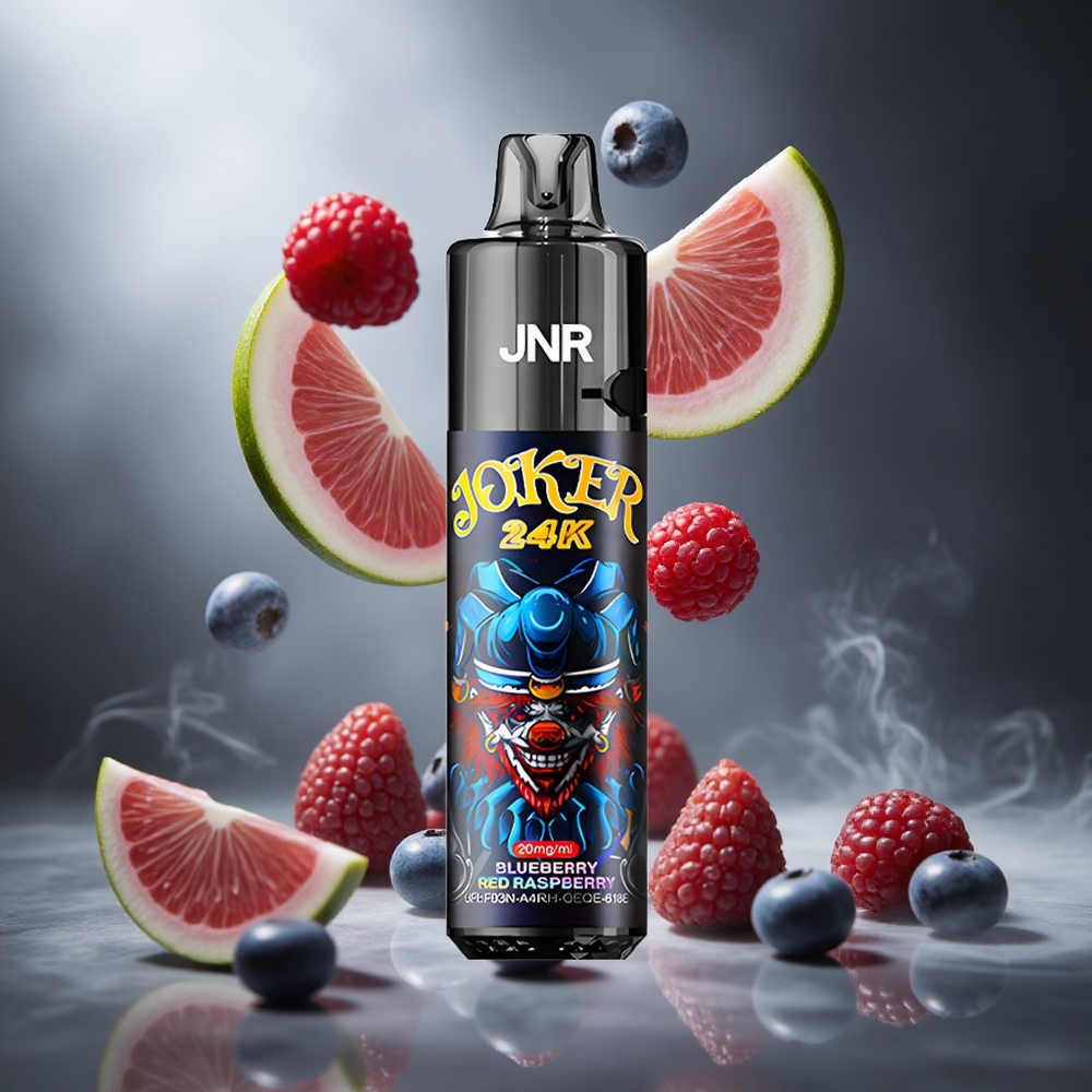 Borówka Czerwona Malina JNR Joker 24K Puffs Poland wholesale 2+10ml Ponownie napełniany Pod Widoczny poziom e-płynu
