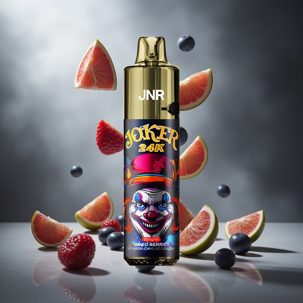 Mieszane Jagody JNR Joker 24K Puffs Poland wholesale Widoczny Poziom E-płynu 800mAh