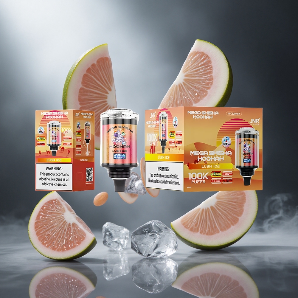 Lód Owocowy JNR Mega Shisha Hookah 100K Poland wholesale Kompatybilność z Biurkiem 60ml Pojemność