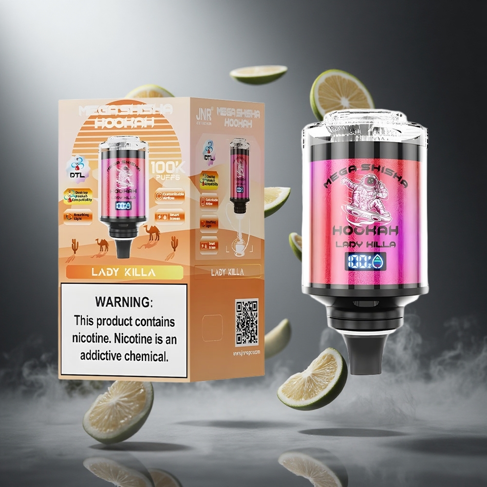 Lady Killa JNR Mega Shisha Hookah 100K 100000 zaciągnięć Poland wholesale Kompatybilność z komputerem stacjonarnym